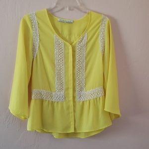 Collective Concepts crochet detail top